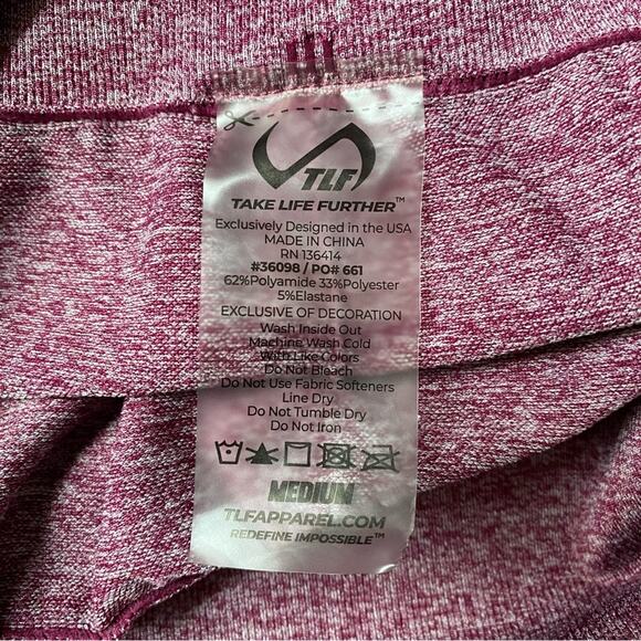 TLF React Seamless Workout Short Berry Heather MED EUC - Picture 4 of 11